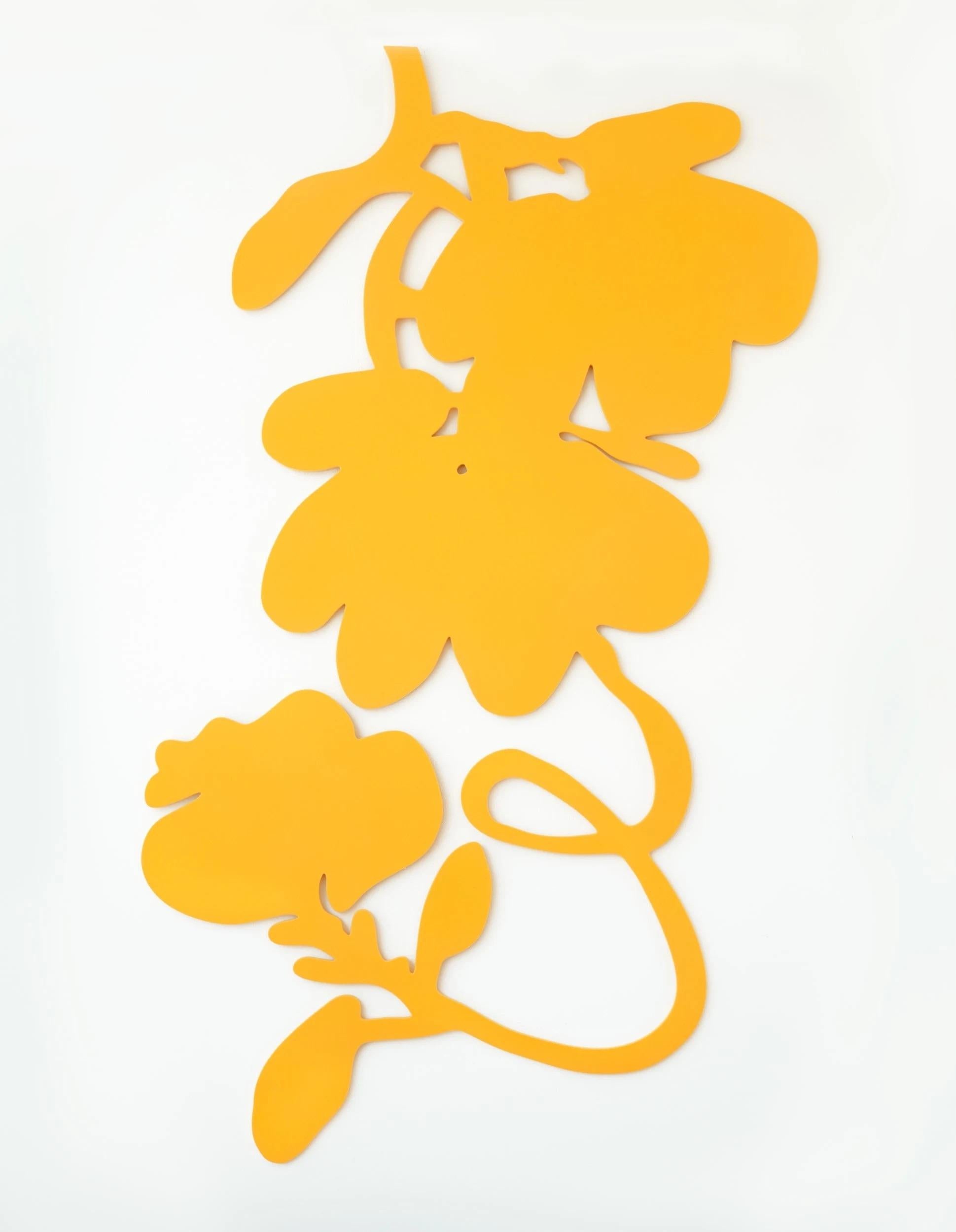 Abstract Sculpture Donald Sultan - Lanternes floquées jaune