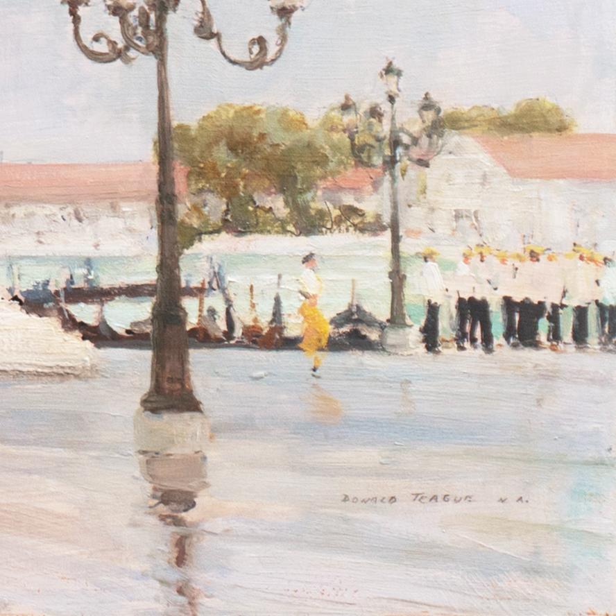 'After the Rain, Venice', National Academy, Metropolitan Museum, AWS, NWS, ASL - American Impressionist Painting by Donald Teague