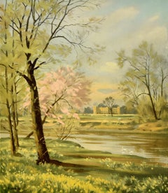 Original Vintage Travel Poster Britain In Spring Country View Donald Towner