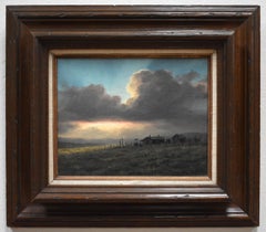 "LITTLE SPRED" WESTERN COWBOY RANCH CABIN EVENING CLOUDS