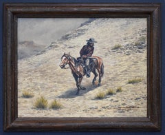 "THE TRAIL"  WESTERN COWBOY RANCH  HUNTING DONALD YENA 1969 TEXAS ARTIST