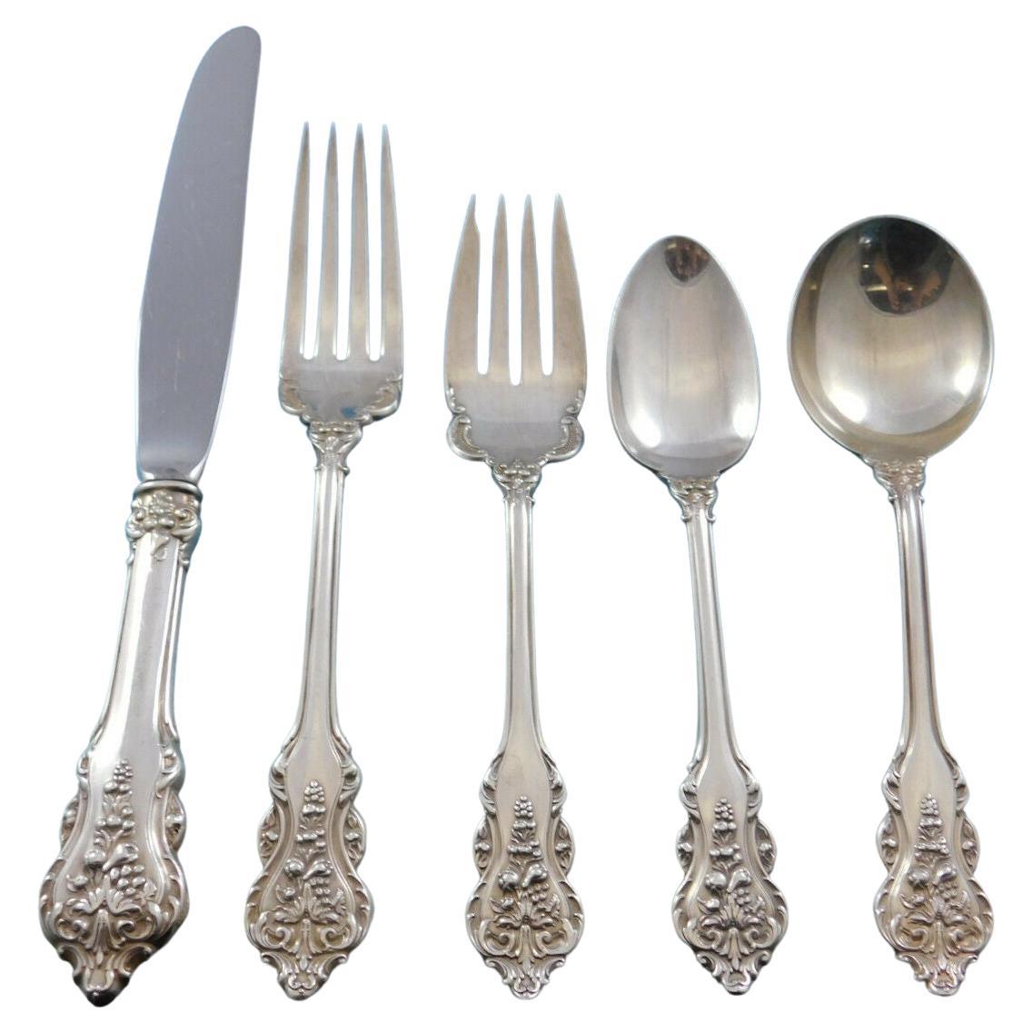 Donatello by Amston Sterling Silver Flatware Set for 8 Service 43 Pieces For Sale