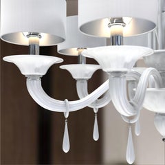 DONATELLO Lustre ovale à 8 lumières en verre de Murano - Italian Artistic Design