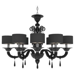 DONATELLO Lampadario Ovale 8 Luci in Vetro di Murano – Design Artistico Italiano