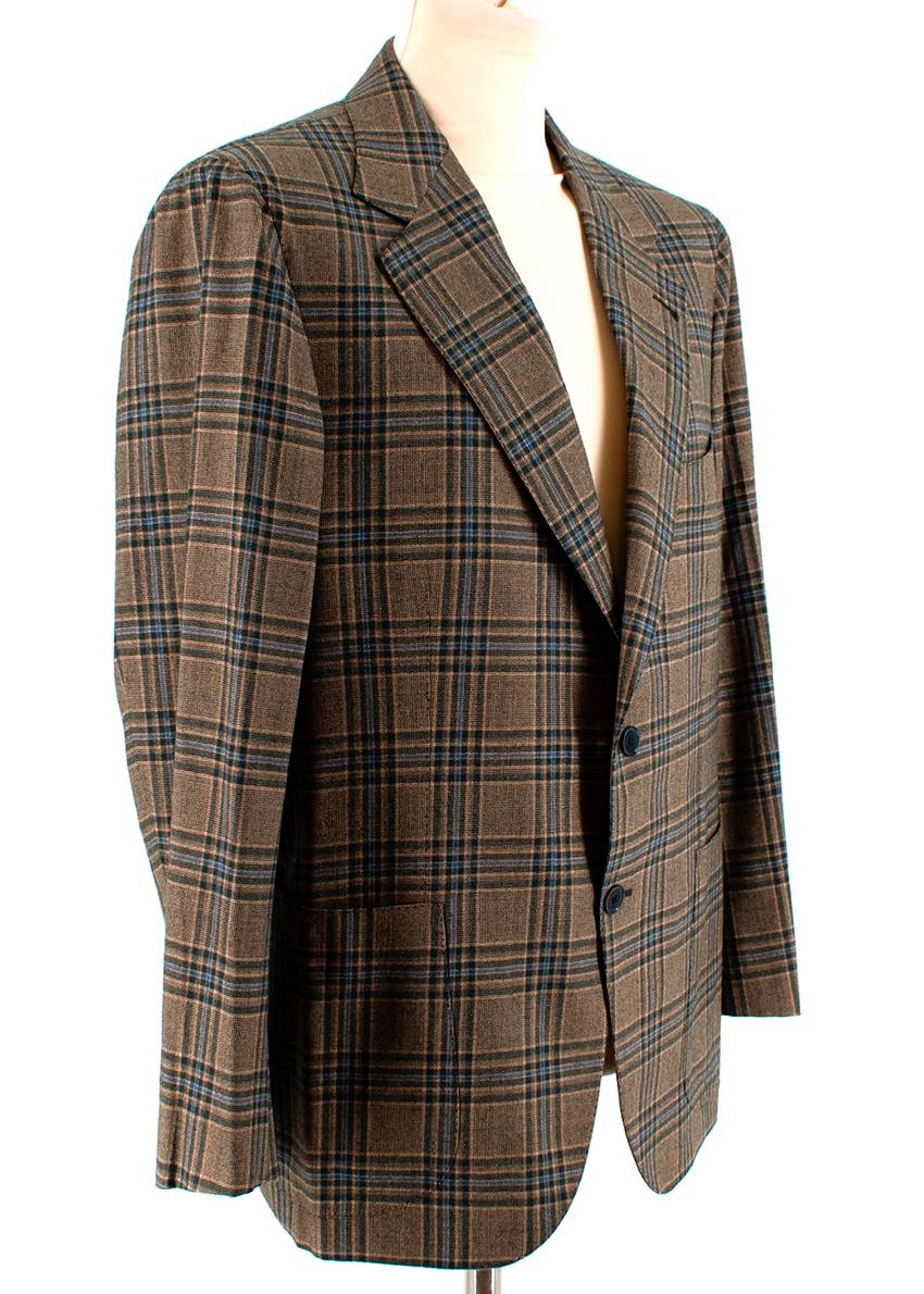 Donato Liguori Cream Checkered Cashmere Blend Tailored Single Breasted Blazer Jacket 

-Gorgeous checkered pattern
-Luxurious soft cashmere texture 
-Beautifully finished 
-Hand made 
-Single breasted classic design 
-Vents to the back 
-3 pockets
