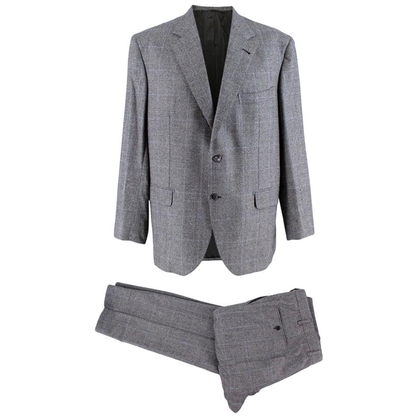 Donato Liguori Grey Single Breasted Hand Tailored Suit - Size Estimated XL