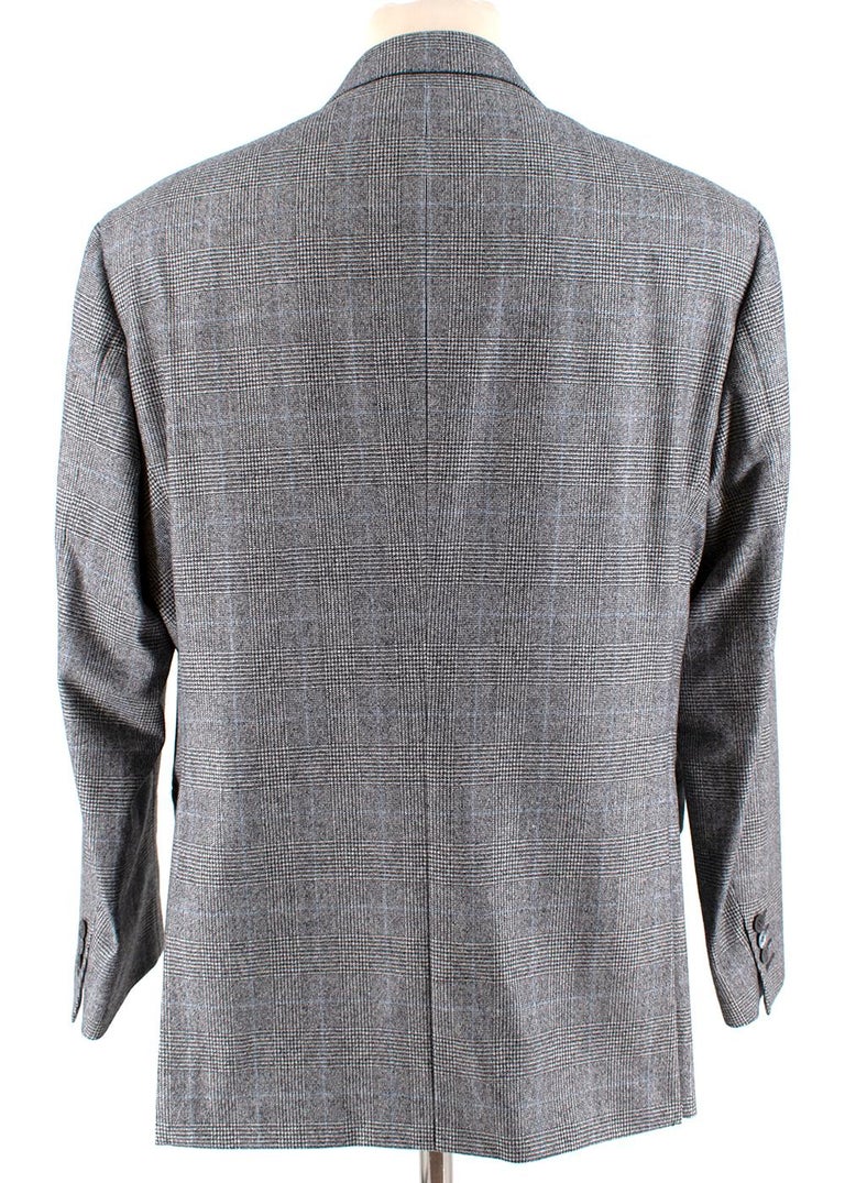 Donato Liguori Hand Tailored Grey Check Single Breasted Suit - Size ...