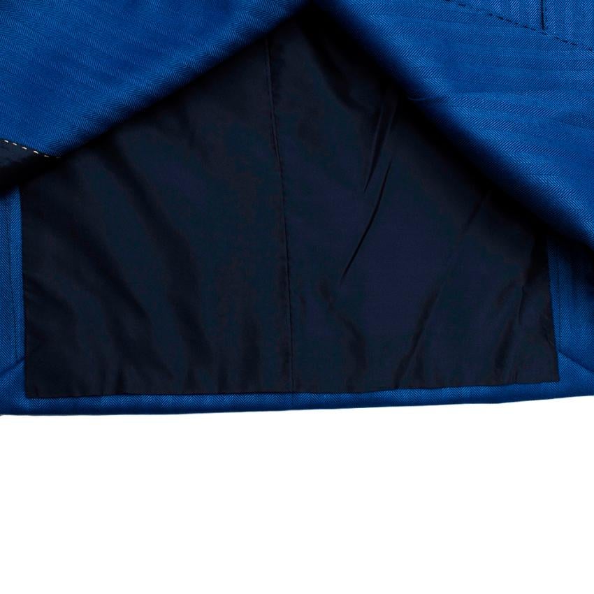 Donato Liguori Navy Fine Striped Tailored Blazer - Size Estimated XL For Sale 2