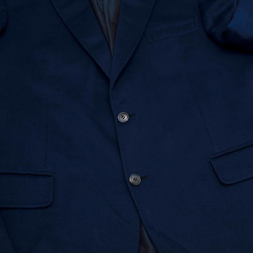 Donato Liguori Navy Wool Blend Hand Tailored Jacket - Size XL 1