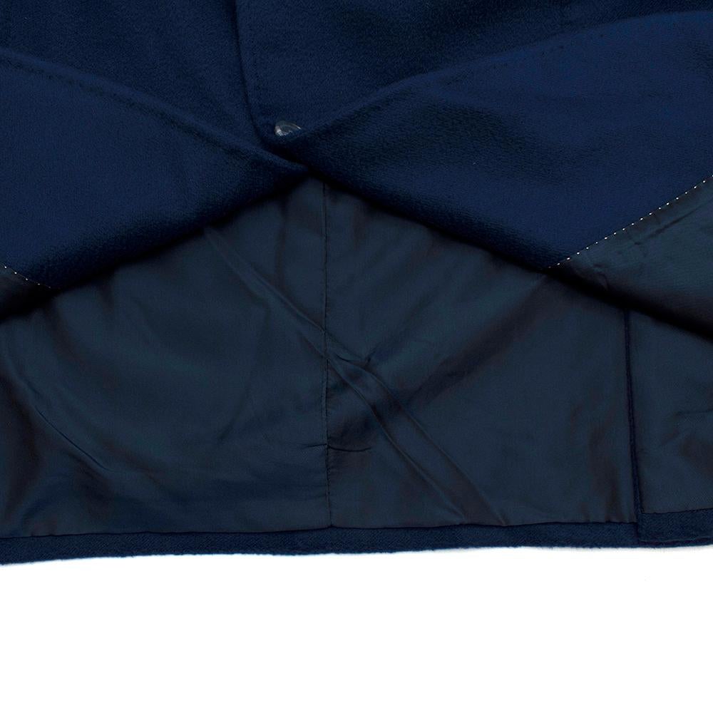 Donato Liguori Navy Wool Blend Hand Tailored Jacket - Size XL 2