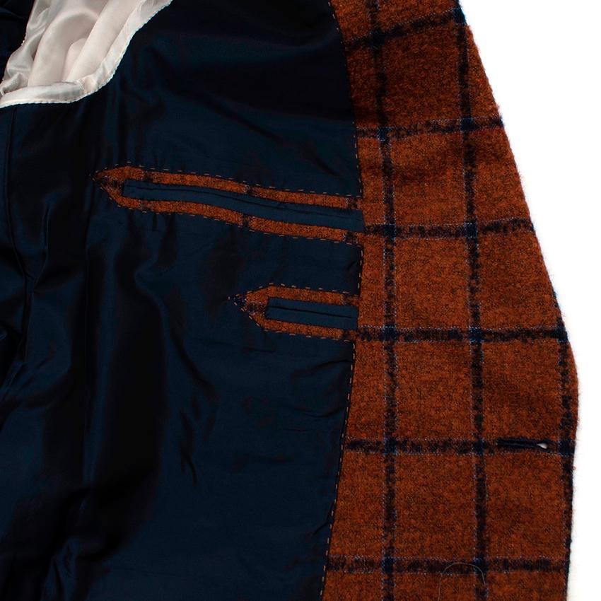 Women's or Men's Donato Liguori Orange Cashmere & Mohair Hand Tailored Jacket - Size Estimated XL For Sale