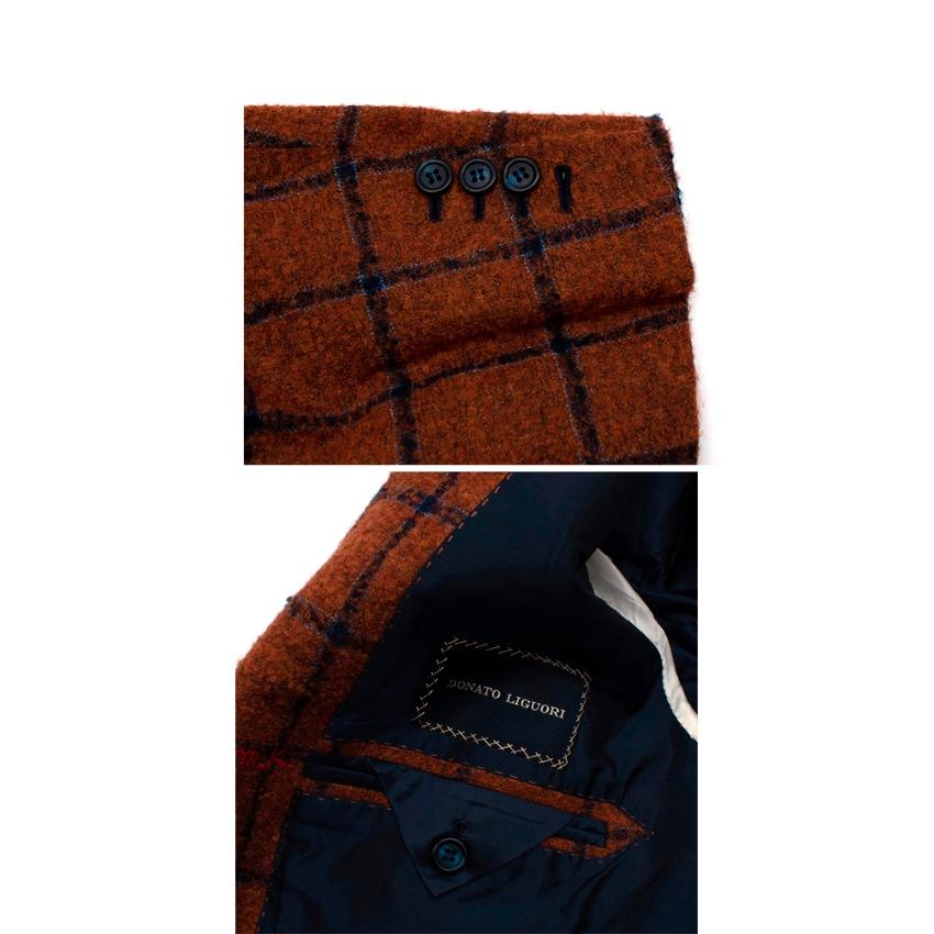 Donato Liguori Orange Cashmere & Mohair Hand Tailored Jacket - Size Estimated XL For Sale 3