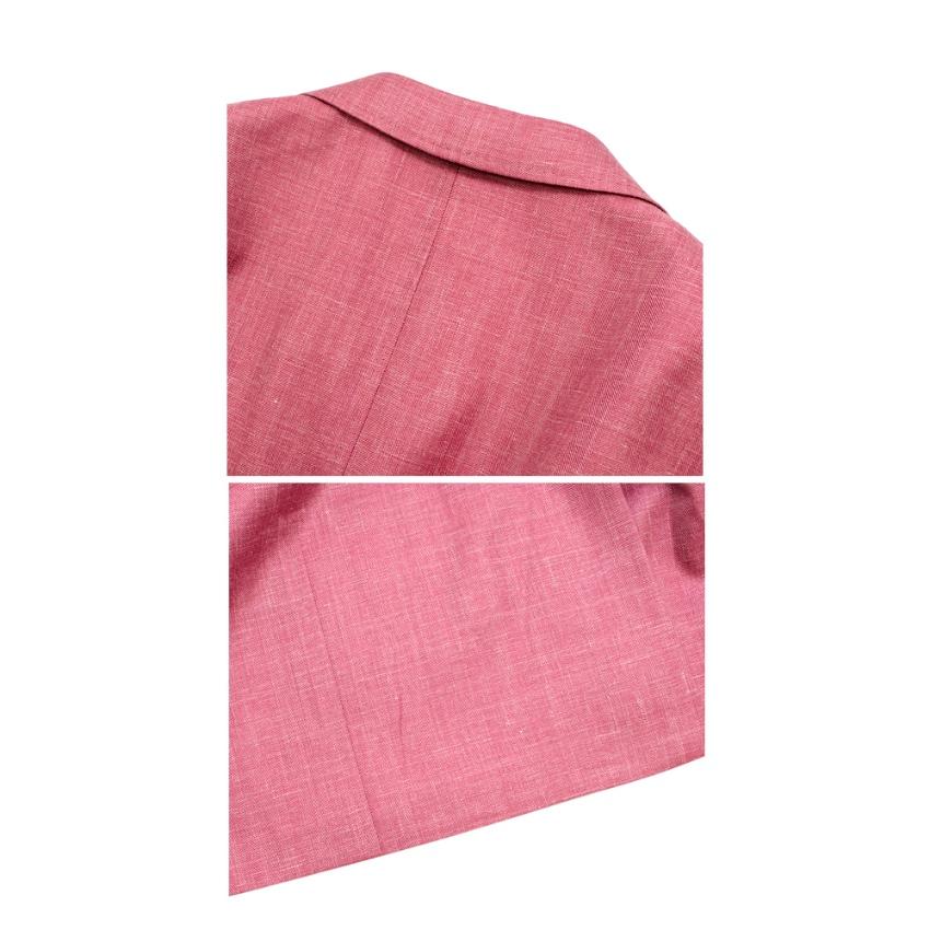 Donato Liguori Pink Cotton Blend Tailored Blazer Jacket - Size XL For Sale 4