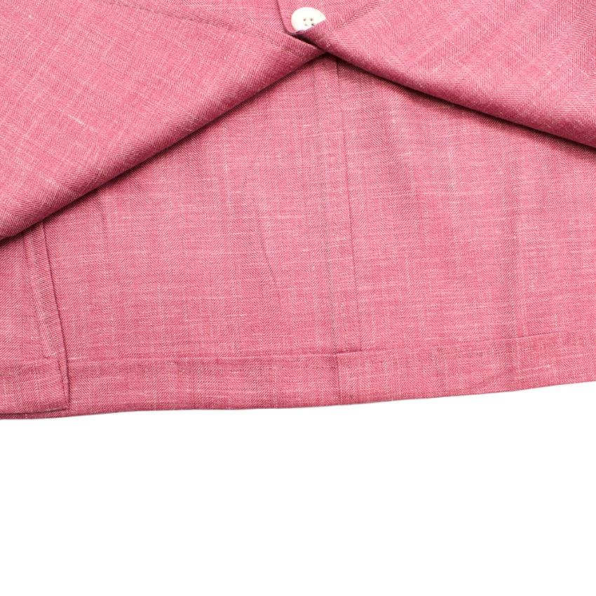 Donato Liguori Pink Cotton Blend Tailored Blazer Jacket - Size XL For Sale 1