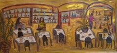 Art contemporain israélien de Dondi Schwartz - Un restaurant à Laq'uila Italie