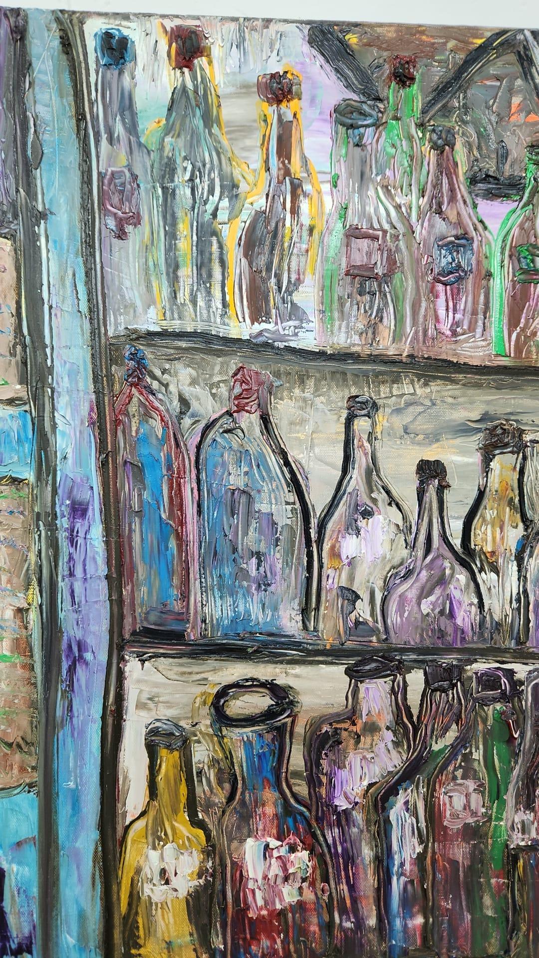 Israeli Contemporary Art by Dondi Schwartz - Bottles in Old Jaffa  For Sale 7