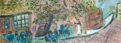 Arte contemporáneo israelí de Dondi Schwartz - Café en la isla de Agistry, Grecia