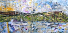Israeli Contemporary Art by Dondi Schwartz - Colorful Sunset
