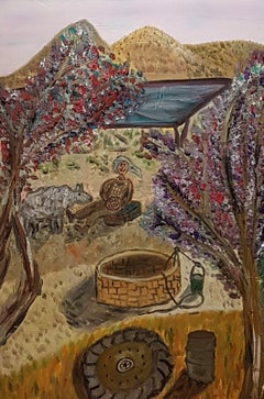 Israeli Contemporary Art by Dondi Schwartz - Farid Resting With His Sheeps