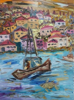 Israeli Contemporary Art by Dondi Schwartz - Greek Village