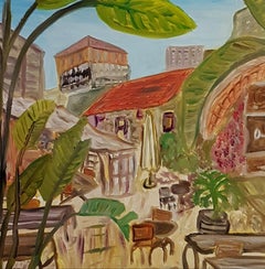 Israeli Contemporary Art by Dondi Schwartz - Jaffa Flea Market At Noon