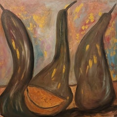 Israeli Contemporary Art by Dondi Schwartz - Pears & Orange Slice