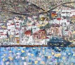 Israeli Contemporary Art by Dondi Schwartz - Santorini, Summer Eve