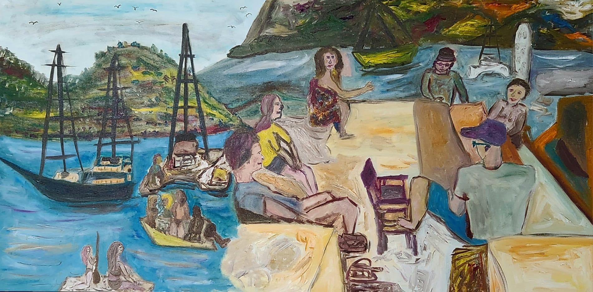 Zeitgenössische israelische Kunst von Dondi Schwartz - The Guys in Hidra