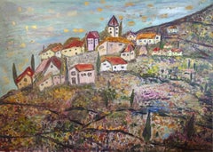 Art contemporain israélien de Dondi Schwartz - The Village in the Mountains