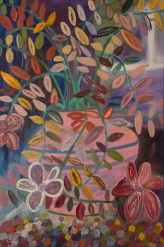 Israeli Contemporary Art by Dondi Schwartz - Vase with Flowers 