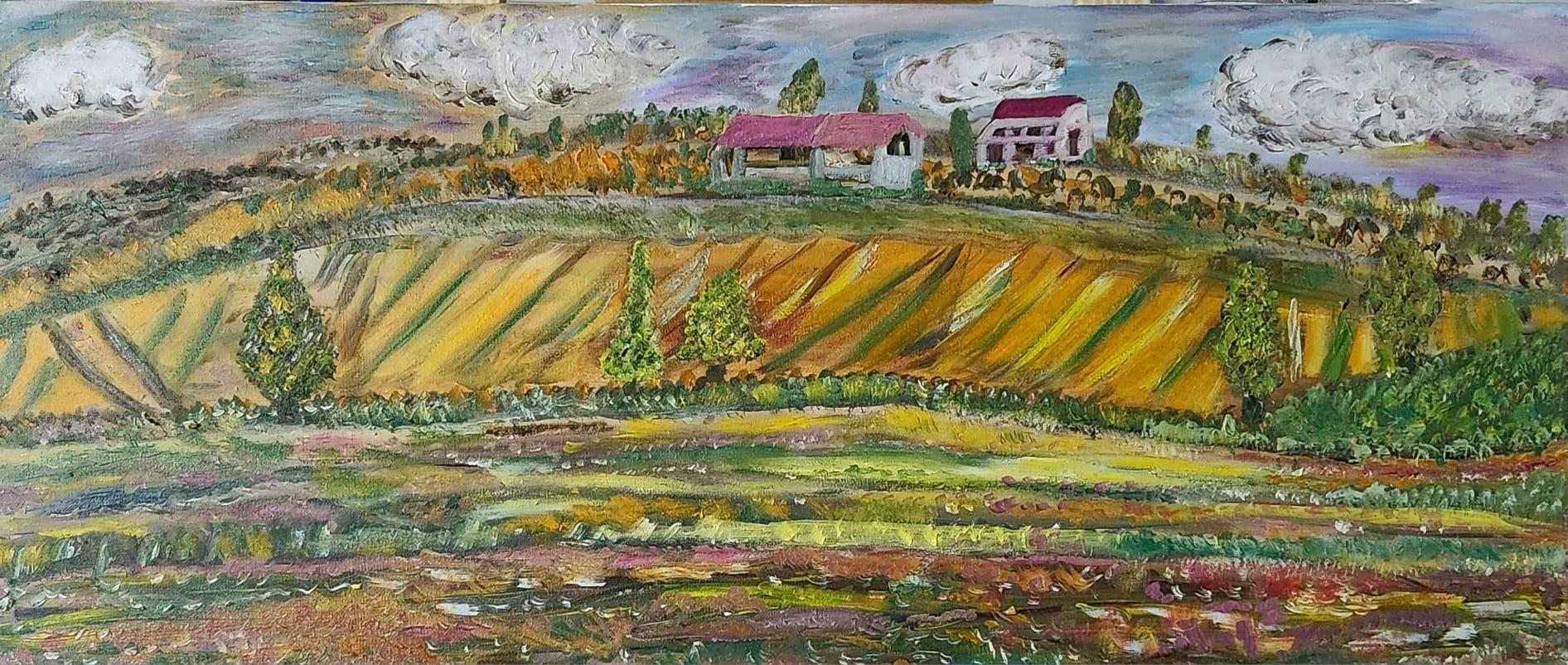 Óleo sobre lienzo 

Dondi Schwartz es un artista israelí nacido en Canadá en 1961 que vive y trabaja en el kibbutz Beeri, en el Néguev (Israel). Schwartz estudió arte en la Escuela de Arte Avni de Tel Aviv, en el Taller Kibbutz de Pintura y