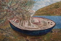 Dondi Schwartz, "Deserted boat near Aegina Island, Greece o/c 90x130 cm