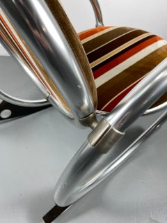 'Dondolo' Rocking Chairs with Tubular Frame by Verner Panton