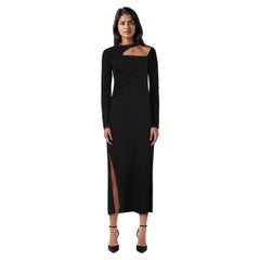 Dondup Black Cut Out Detail Long Dress Size M