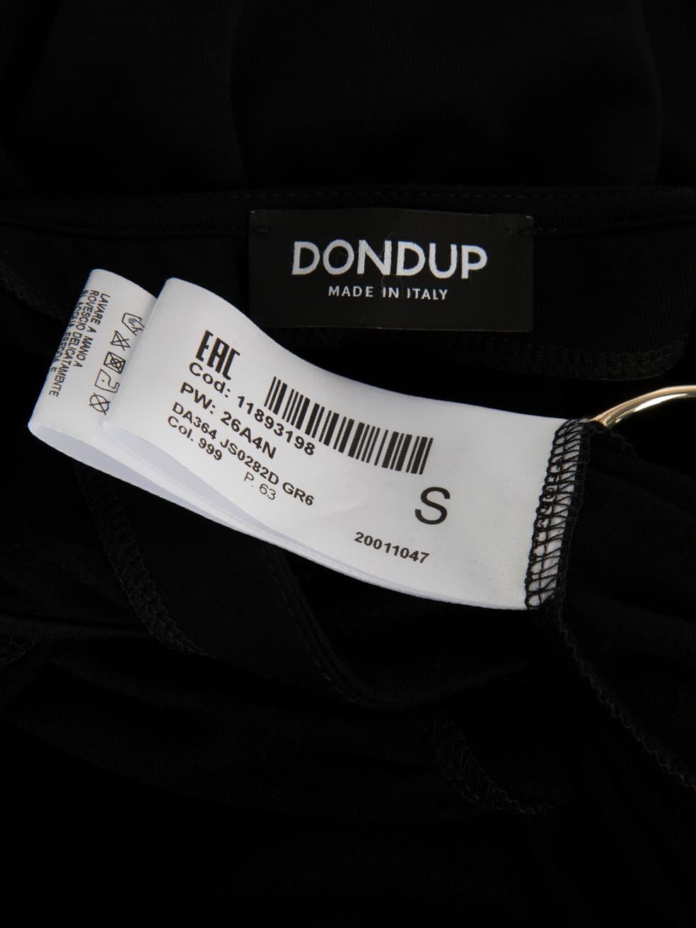 Dondup, abito lungo nero con dettagli di ritaglio, taglia S in vendita 1