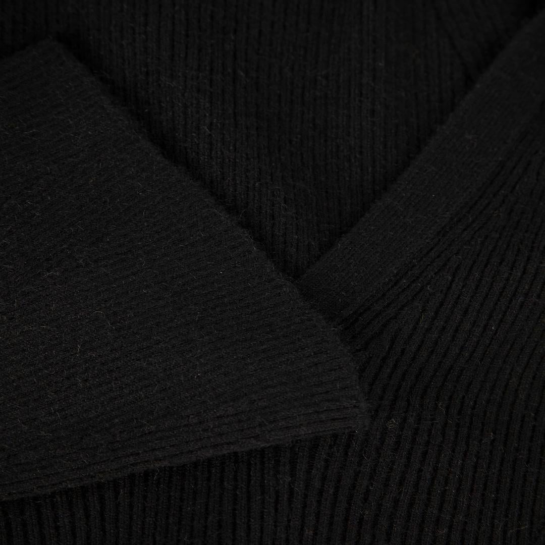 Dondup Schwarzes geripptes Longuette-Kleid Größe M im Zustand „Neu“ im Angebot in London, GB