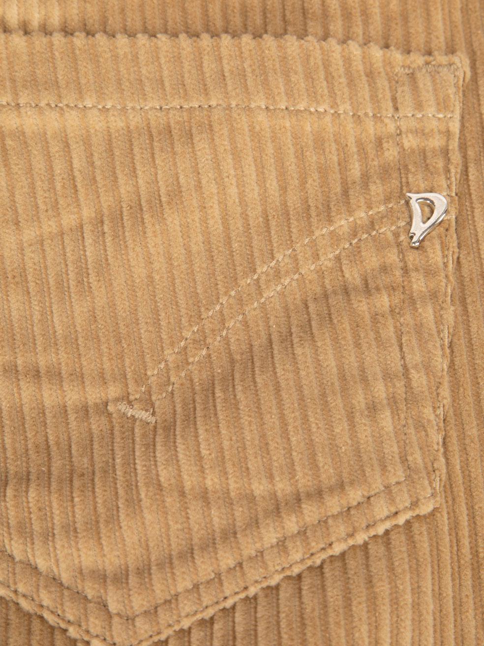 Dondup Camel Brown Koons Velvet Trousers Size M In New Condition For Sale In London, GB