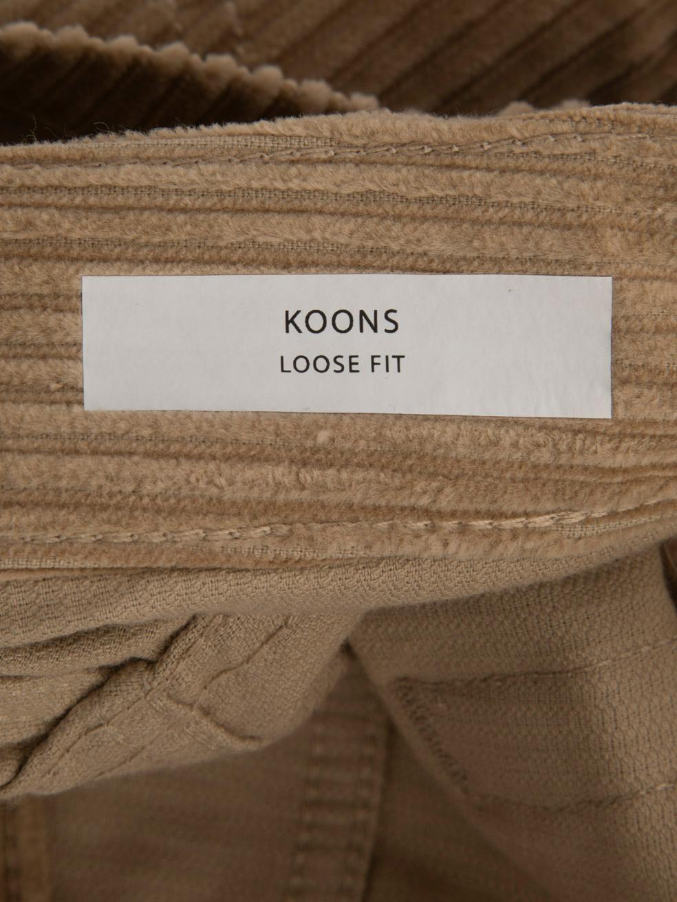 Dondup Camel Brown Koons Velvet Trousers Size M For Sale 2