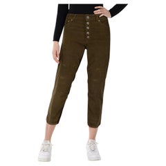 Dondup Green Koons Cropped Trousers Size M
