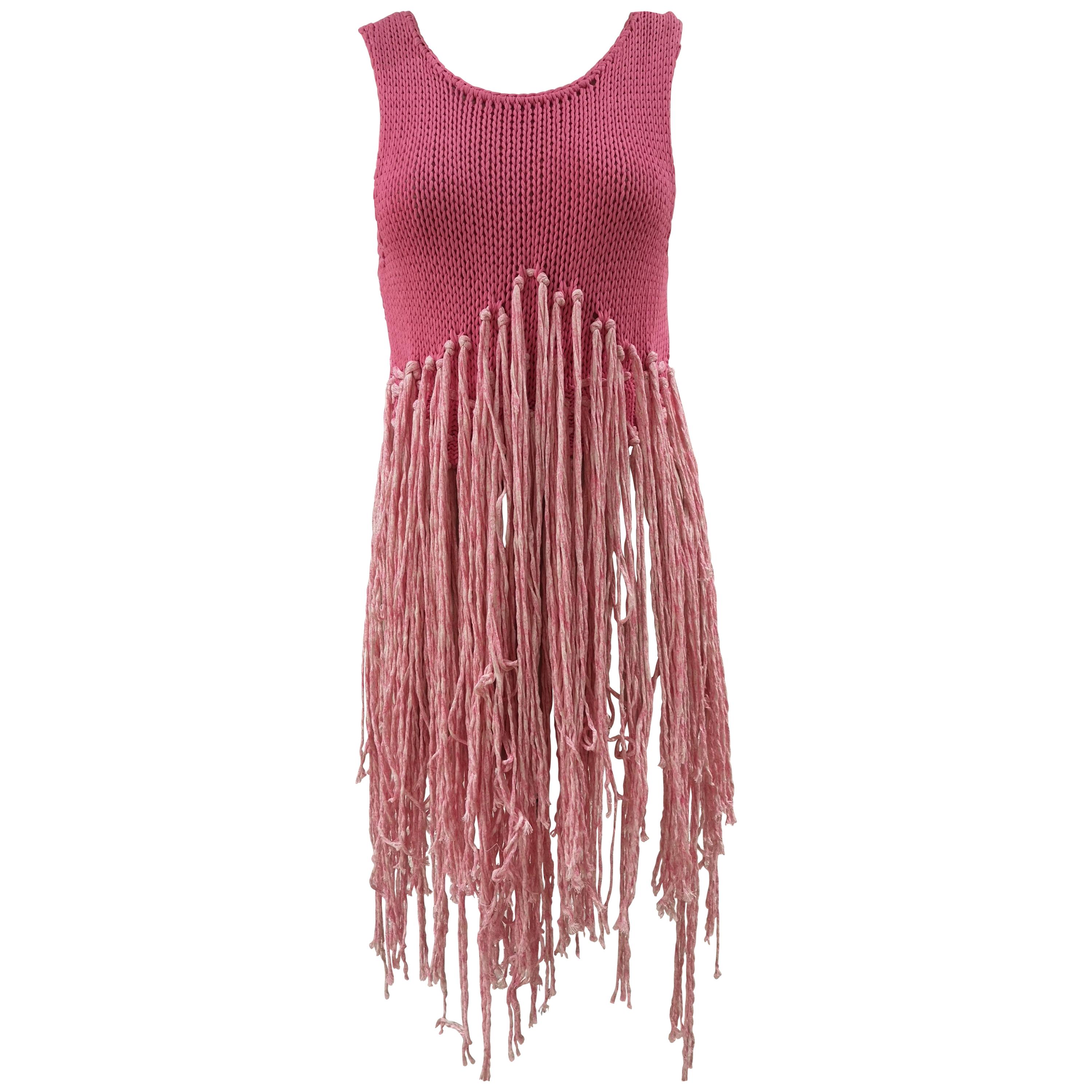 Dondup limited edition pink fringes t-shirt