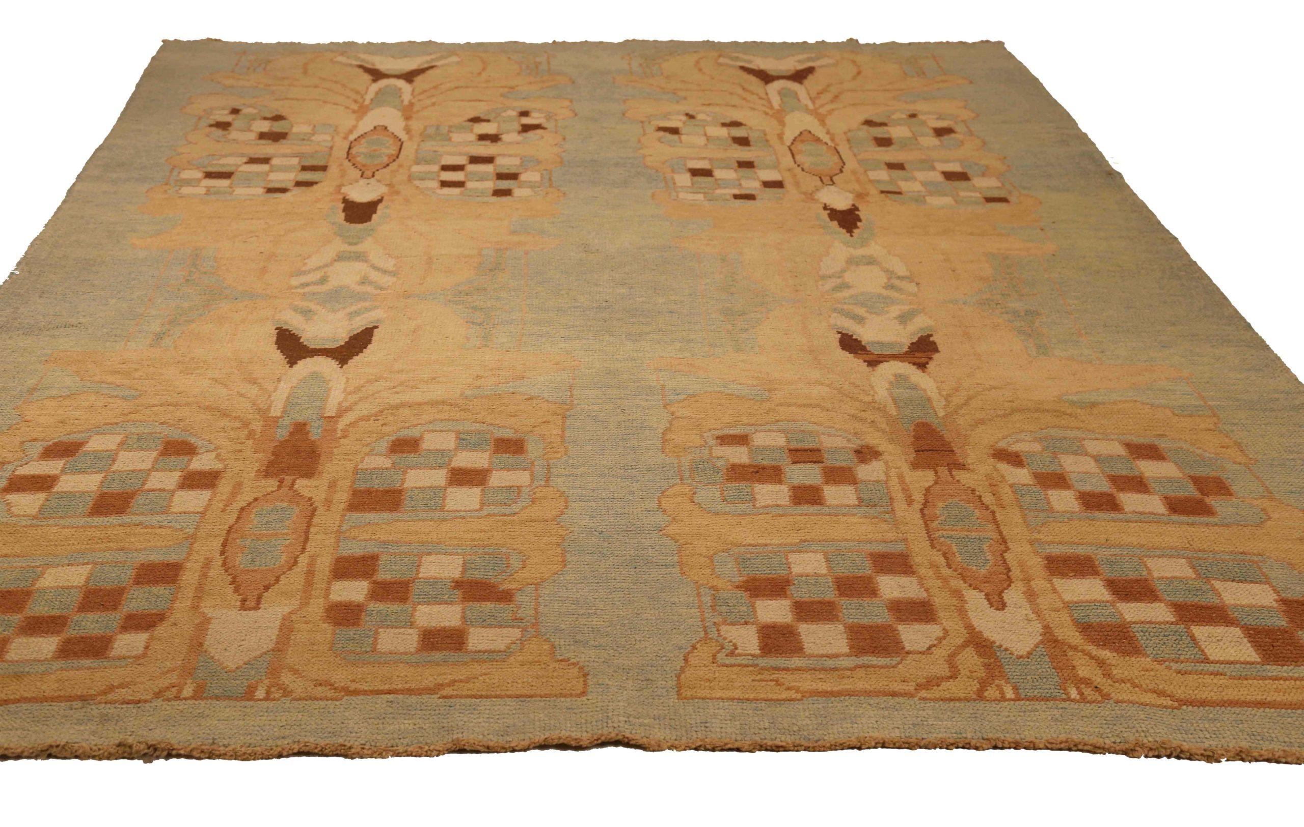 Scopri l'eleganza di questo tappeto Donegal unico nel suo genere, caratterizzato da tappeti d'area del 1990. Progettato con una meticolosa attenzione ai dettagli, questo design esclusivo è perfetto per valorizzare il tuo spazio.