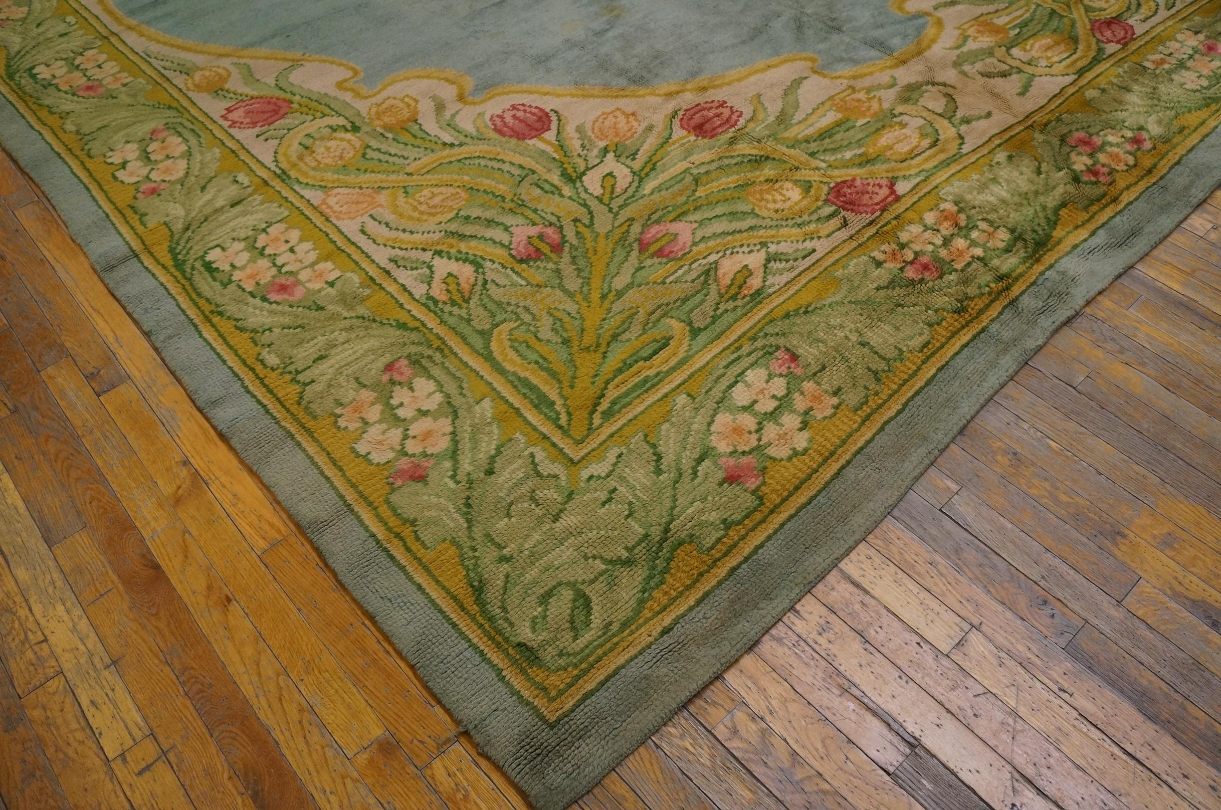 Early 20th Century Irish Donegal Arts & Crafts Carpet ( 12' x 15' - 366 x 457 )