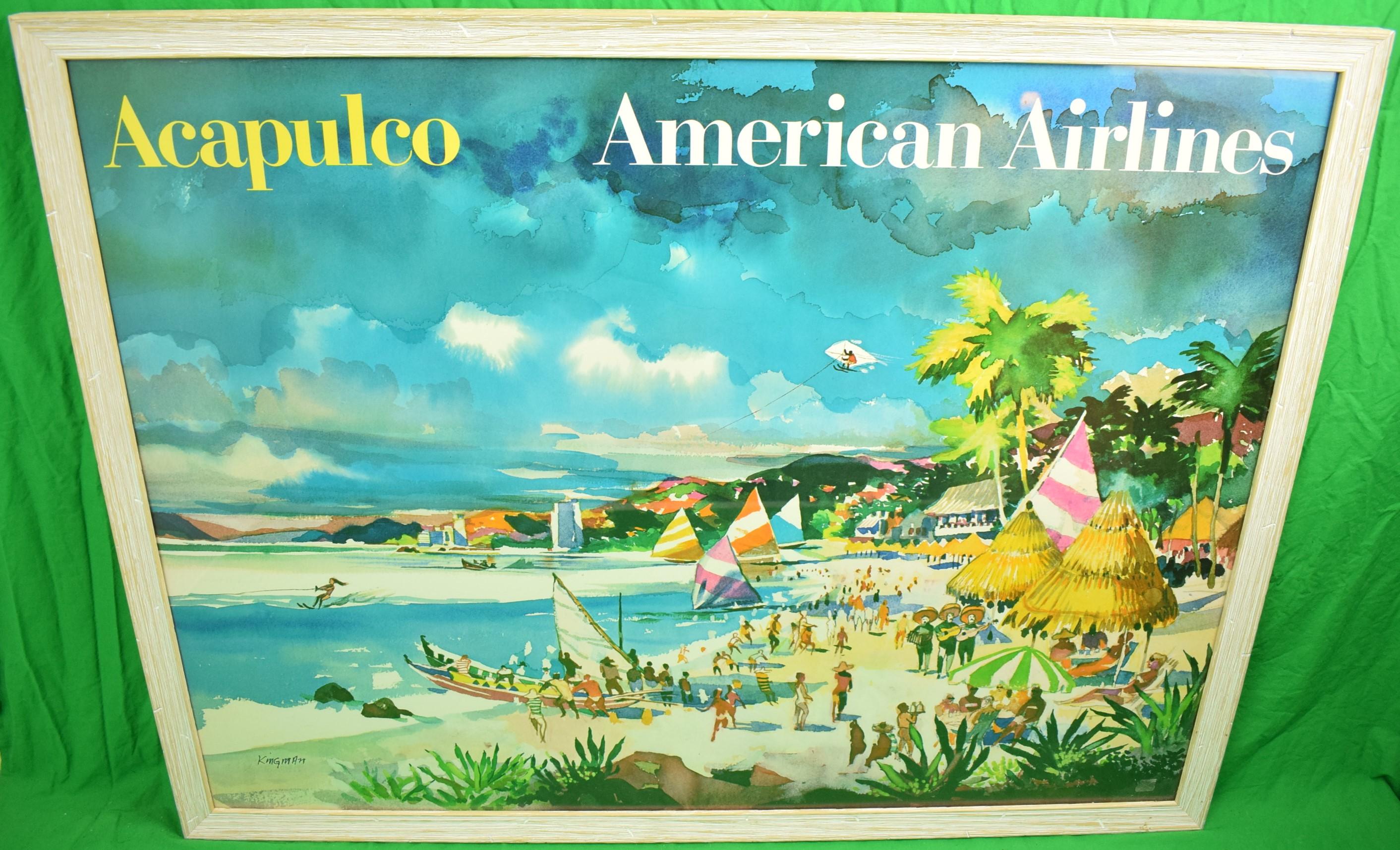 American Airlines Acapulco – Mixed Media Art von Dong Kingman