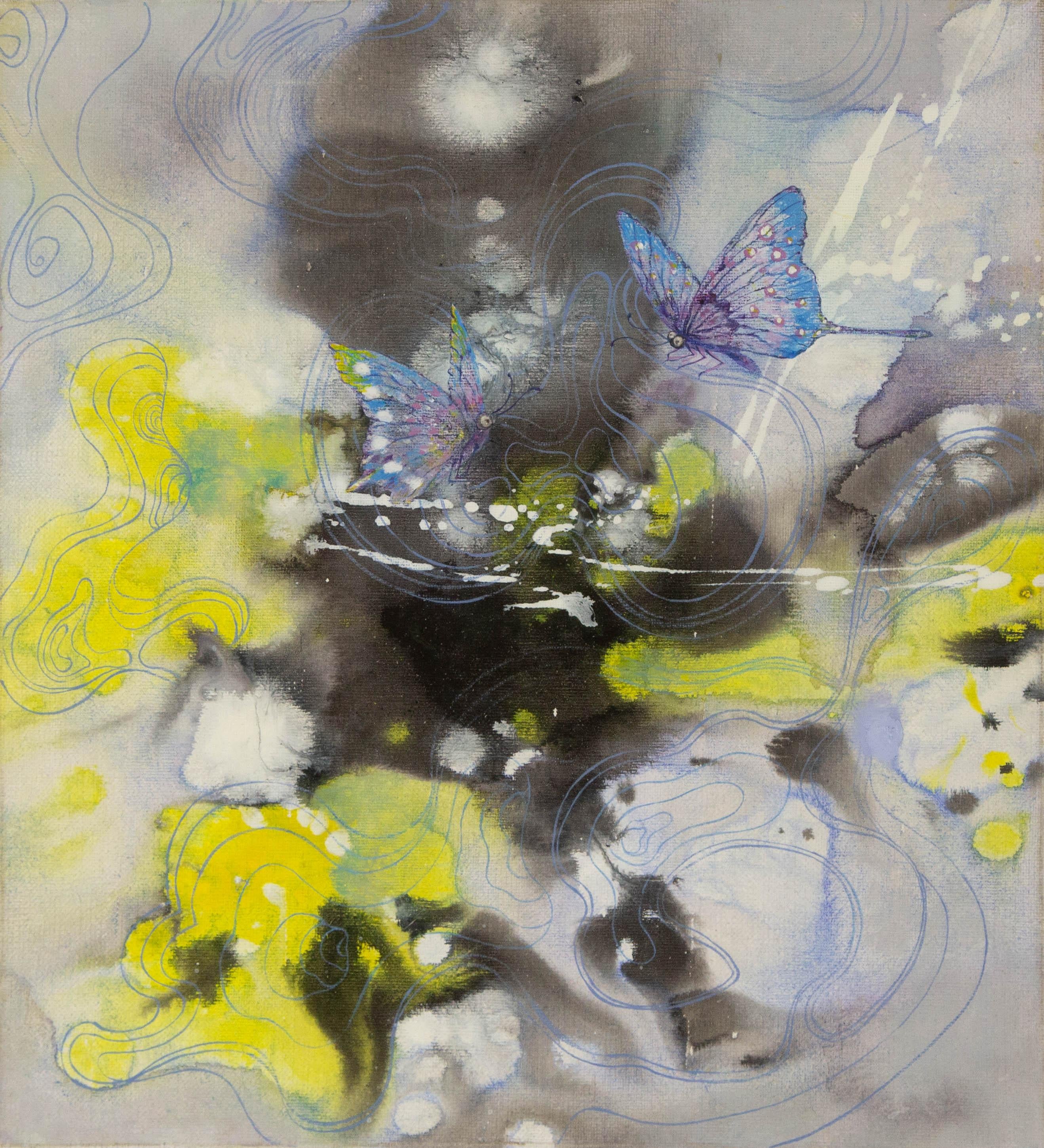 Dong Liu Animal Original Mixed Media "Dancing Butterfly"