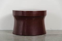 Dong Shan Table Red Bean Lacquer by Robert Kuo, Hand Repoussé, Limited Edition