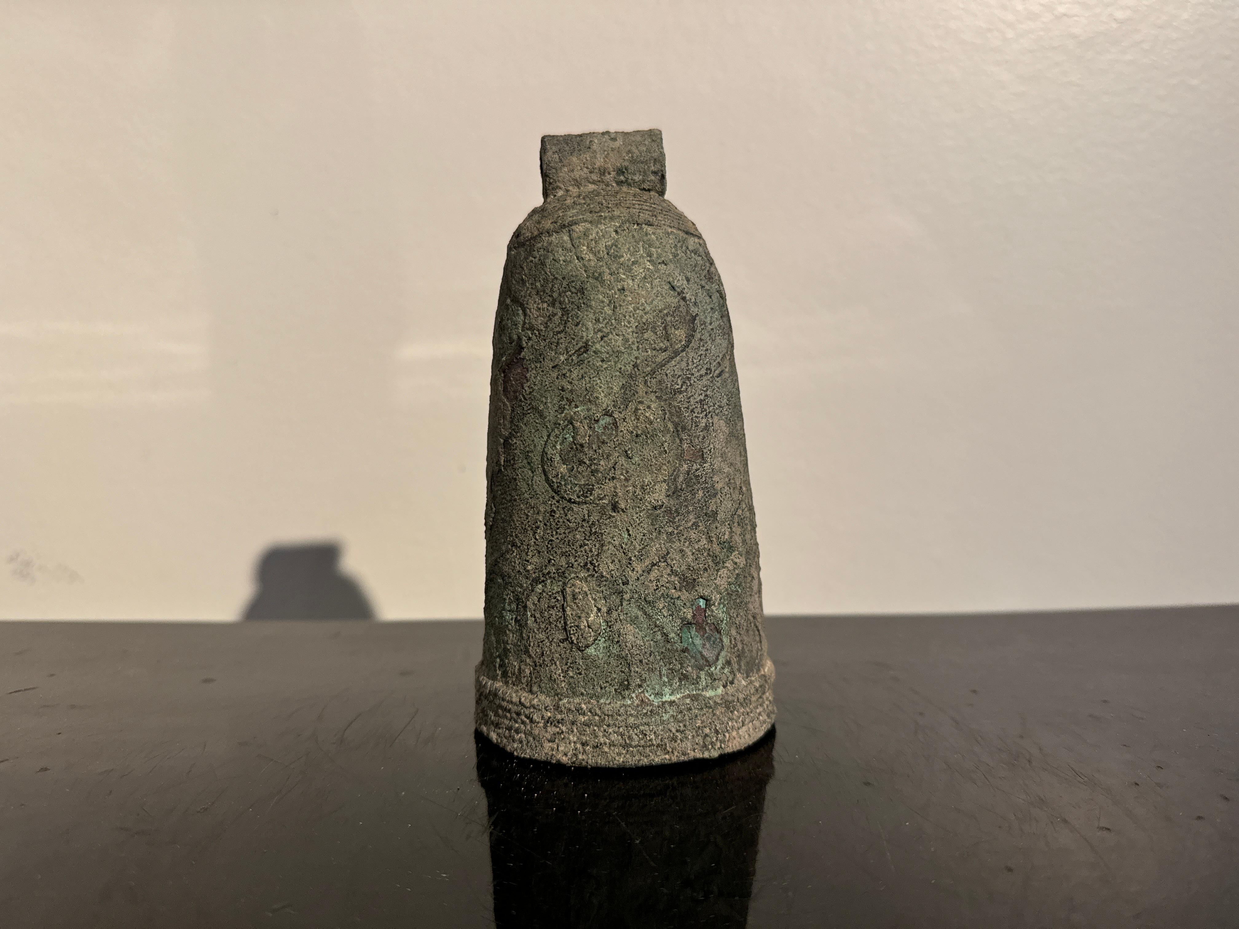 Dong Son Bronze Bells, Group of 6, circa 3rd - 1st century BCE, Vietnam In Good Condition For Sale In Austin, TX