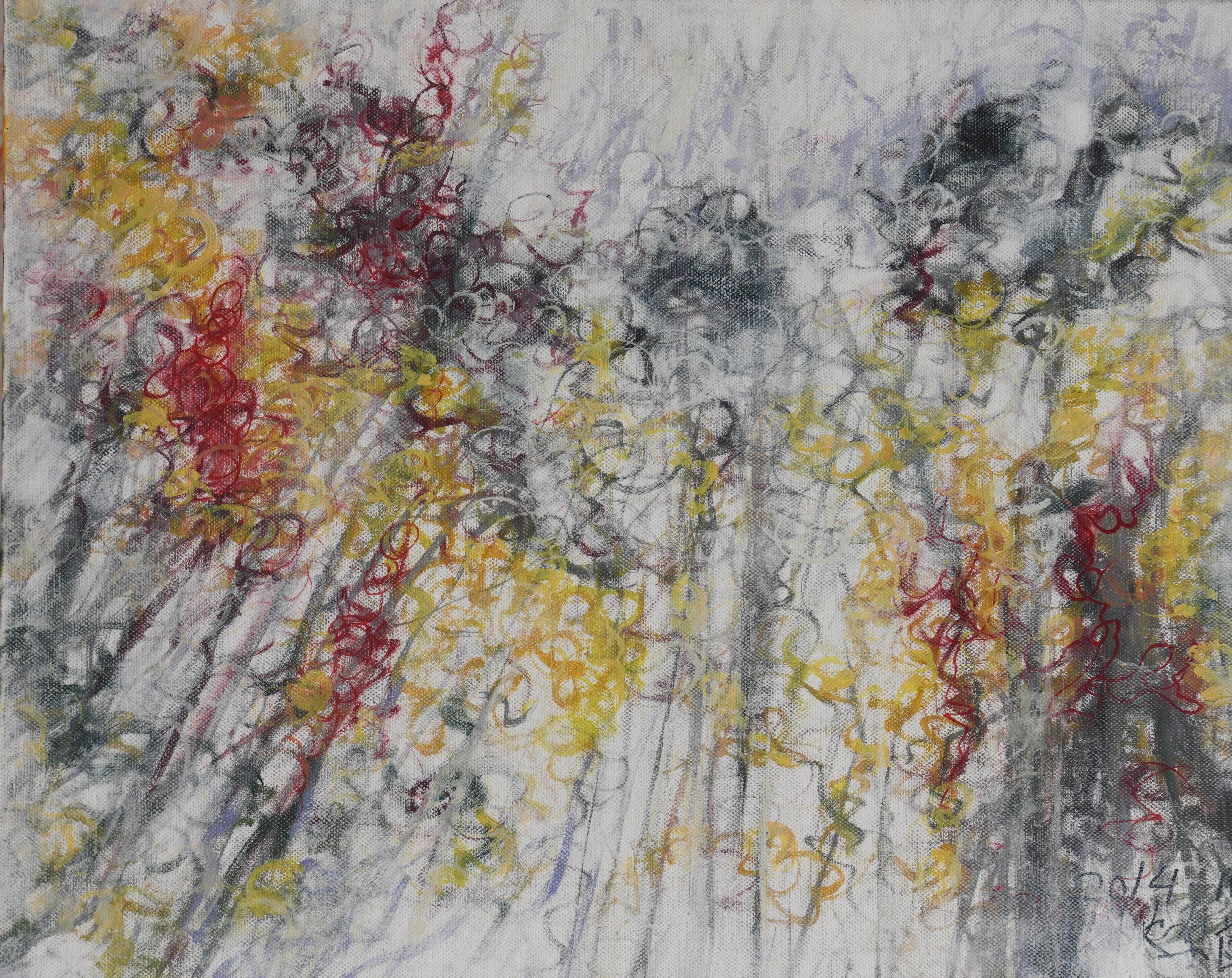 Art contemporain chinois de Dong Ya-Ping - Lignes denses dispersées