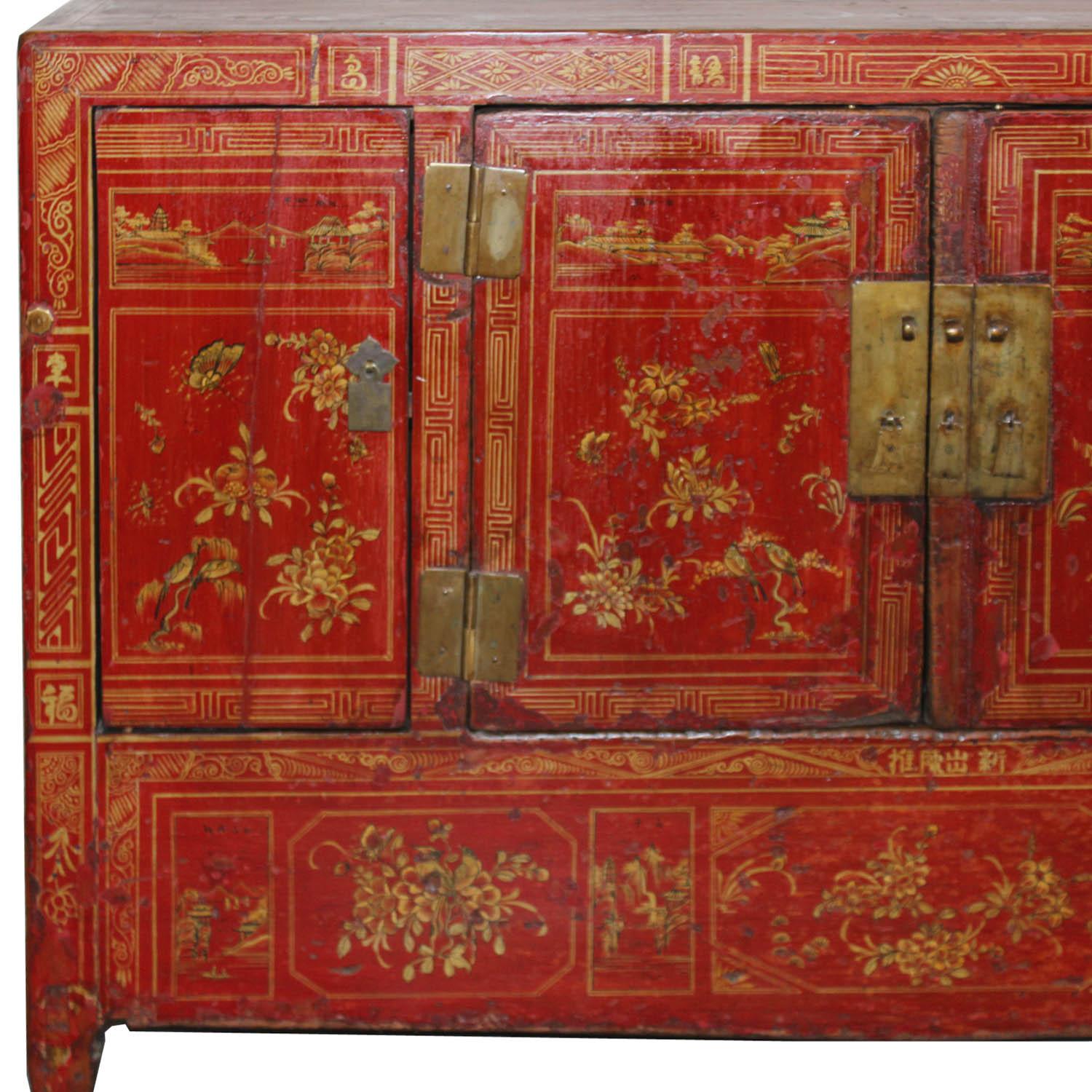 Dongbei Red Wedding Sideboard In Good Condition In San Francisco, CA