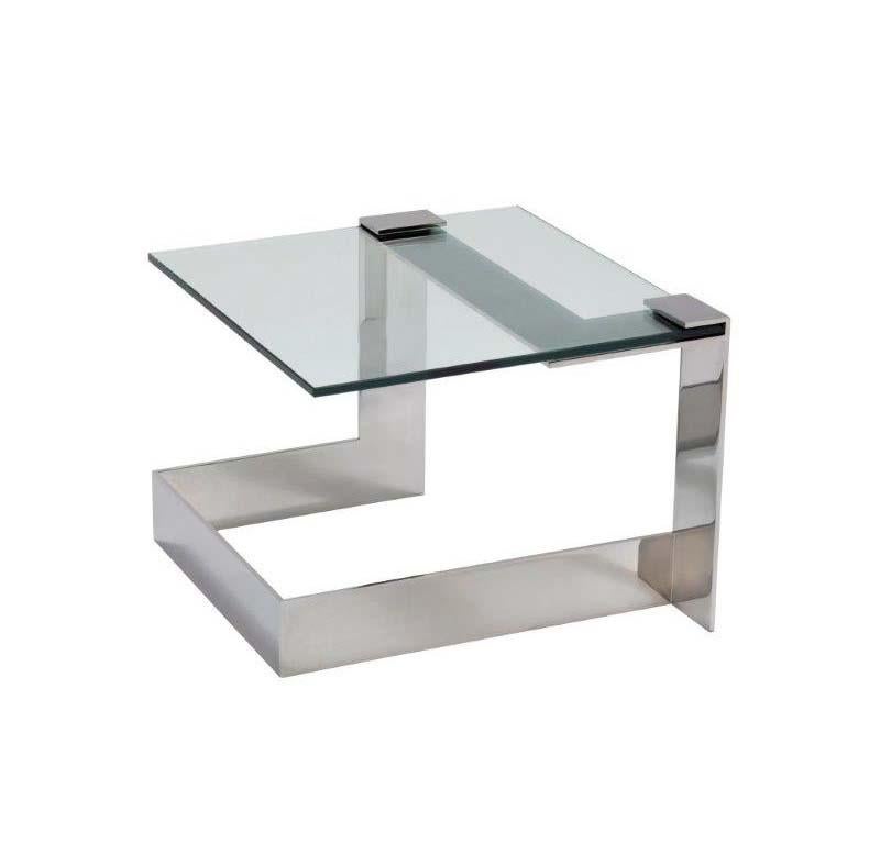 Sculptural with modular components, this table will anchor any room. The Anchor table is a customizable piece, available with the option to select the number of bases and tops. The chrome stainless steel base and glass top provide a Rubix cube like