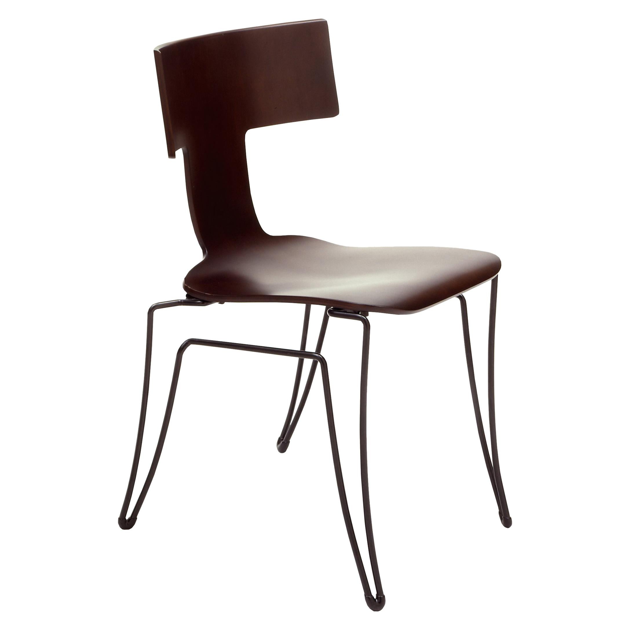 Donghia Anziano Occasional Chair in Brown Mahogany For Sale